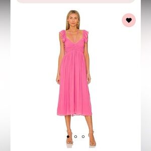 Tularosa Katrina Midi Dress in Ibis Rose